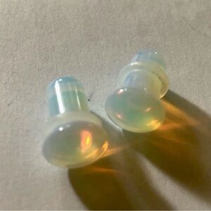 0g (8mm) Opalite single flare plugs